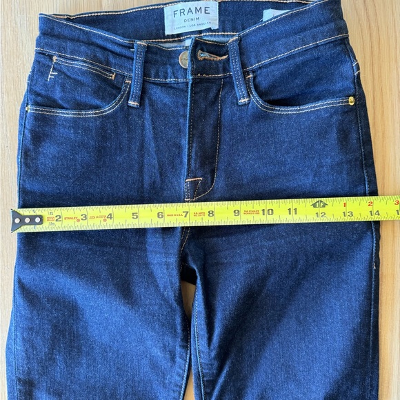 FRAME Le High Straight Blue Jeans 23 - Picture 9 of 11